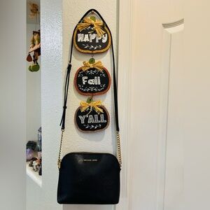 Michael Kors Black and Gold Shoulder Bag